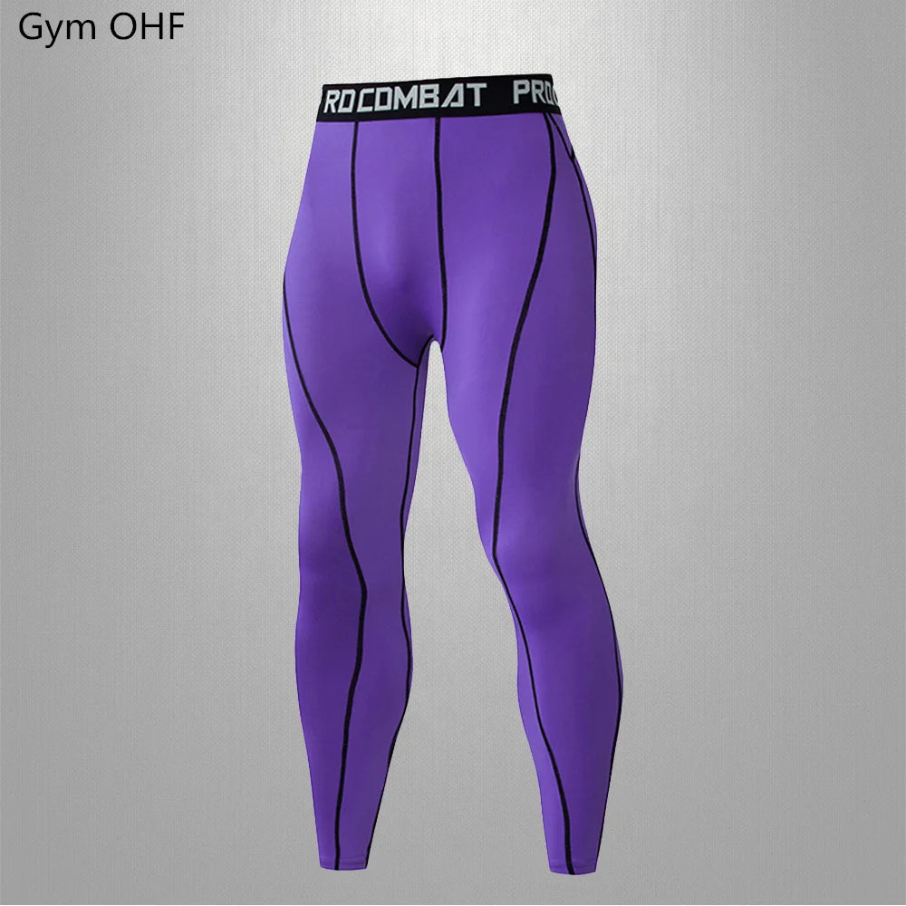 Gym Fitness T Shirt Men's Short Sleeve Summer Boxing Jersey Legging Men Rashguard Compression Pants Quick Dry Tight T-Shirts Men