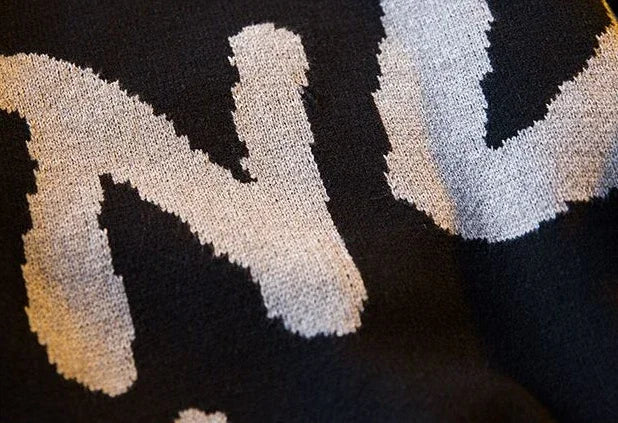 Graphic Knit Crew Pullover Sweater