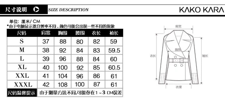 Women's Woolen Coat  Arrive European Female Spring European Leg Houndstooth Windbreaker Jacket Plus Size Long Winter Coat