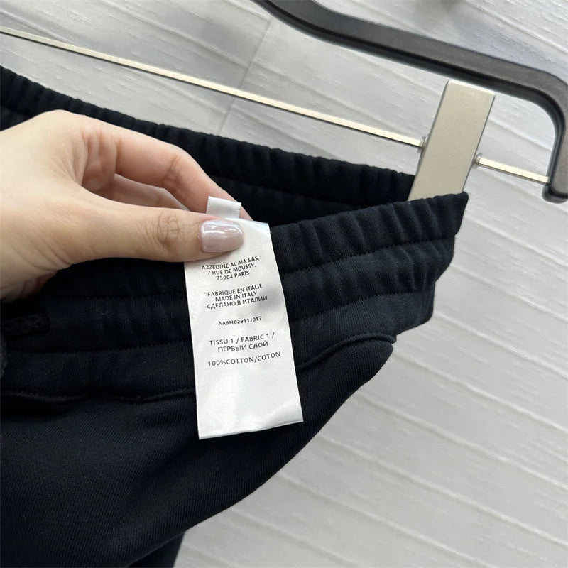 Elastic Waist Cotton Wide Pants