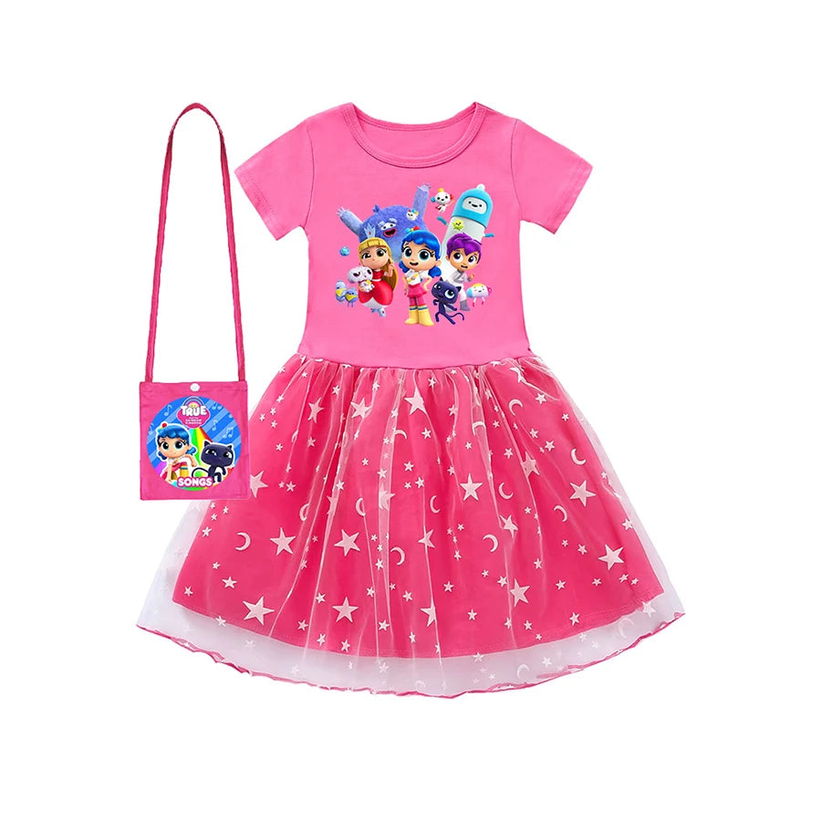 Rainbow Princess Cute Girls Dress
