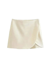 Vintage Pareo Style High Waist Skort