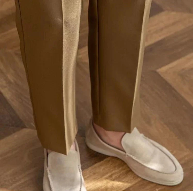 Classic Pleated Business Suit Trousers
