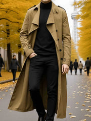 RVHSWDS Double Breasted Long Trench Coat