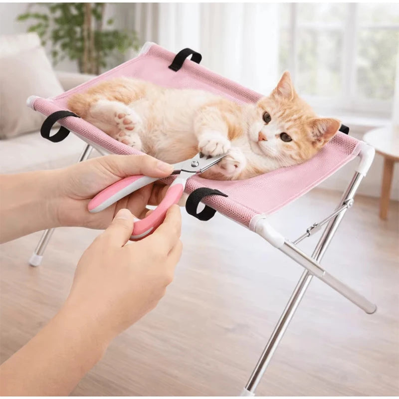 Pet Grooming Bed Portable Detachable Pet Bath Hammockstand Soft Breathable Mesh Support Rack Pet Drying For Cats And Small Dogs
