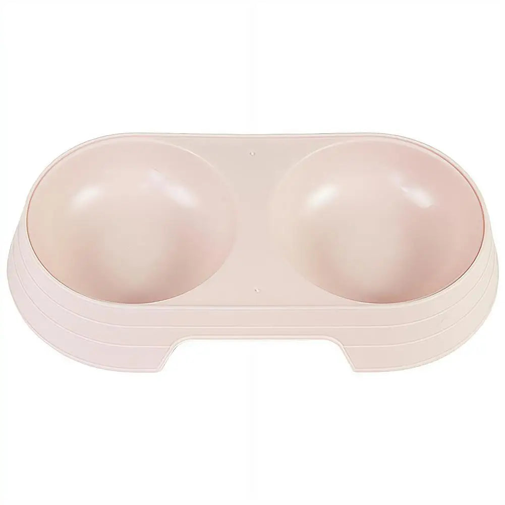 Non-Slip Double Pet Bowls Food & Water Feeder for Cats and Small Dogs BPA-Free Easy-Clean Raised Pet Dishes in 4 Colors
