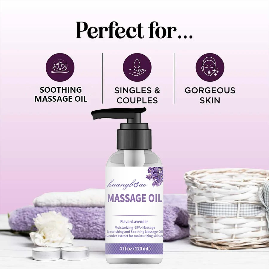 Lavender Massage Oil for Calming, Soothing and Relaxing Muscles Massage Oil for Massage Ideal Body Oil for Skin Moisturizing
