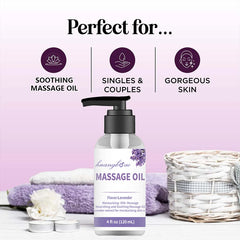 Lavender Massage Oil for Calming, Soothing and Relaxing Muscles Massage Oil for Massage Ideal Body Oil for Skin Moisturizing