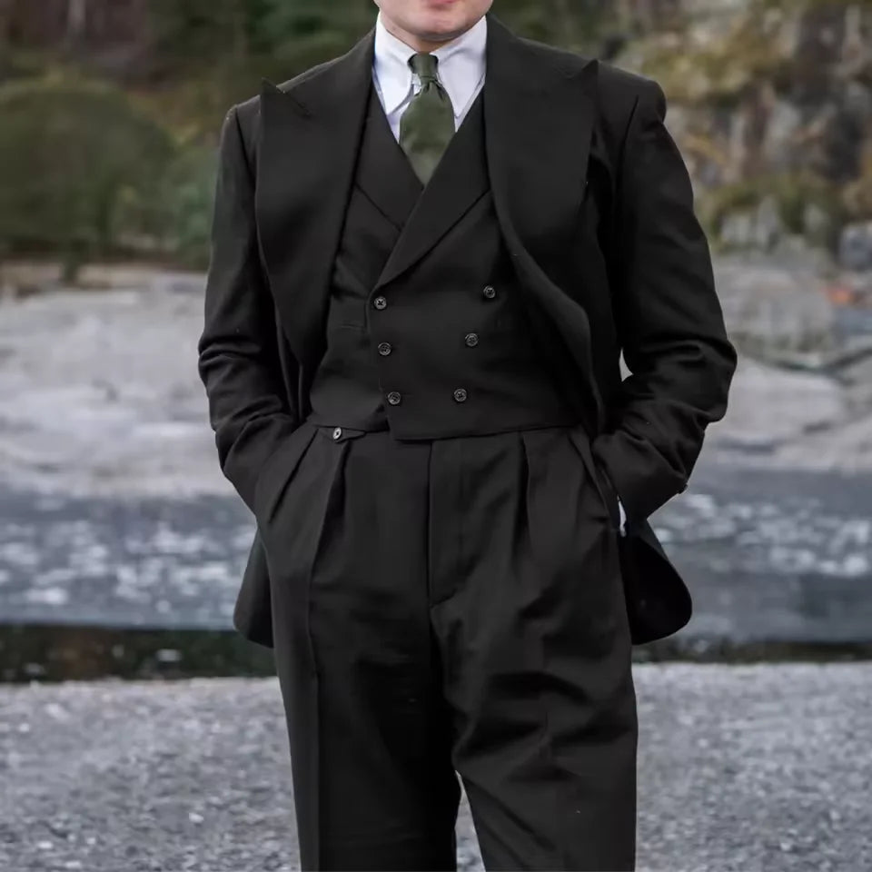 Elegant Double Breasted Three Piece Suit