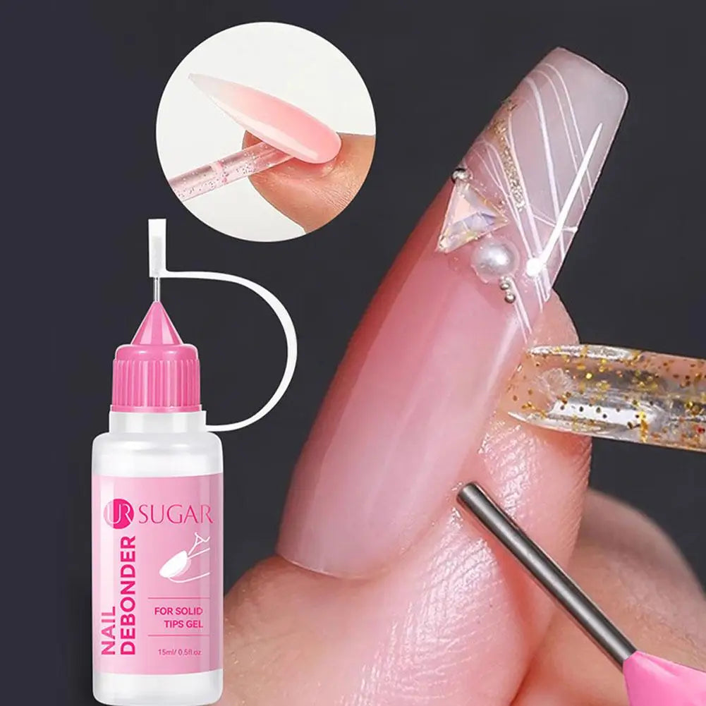 Nail Solid Gel Glue Remover & Debonder Fast Dissolve Liquid for Fake Tips Press On Nails, False Nails | Quick Manicure Tool