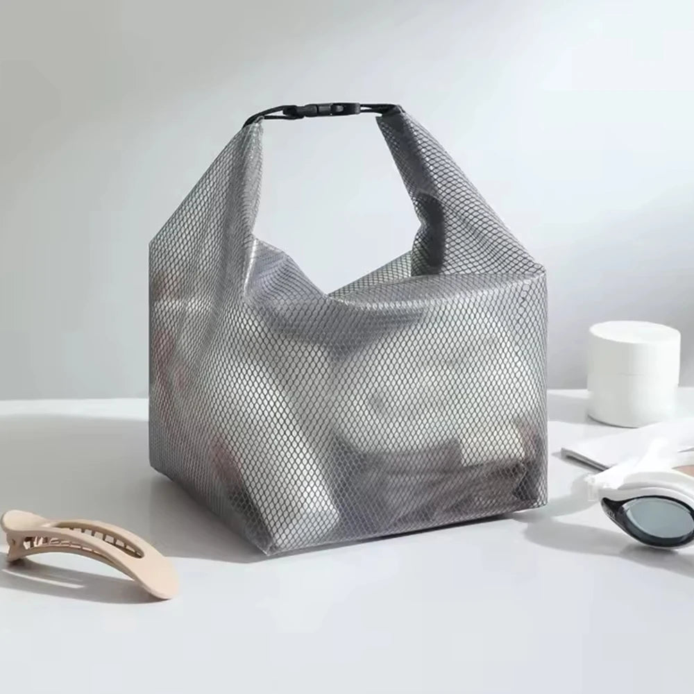 1PC/2PCS Travel Makeup Storage Bag - Large Capacity, Waterproof, Hand-Held, Suitable For Outdoor Swimming And Carrying.