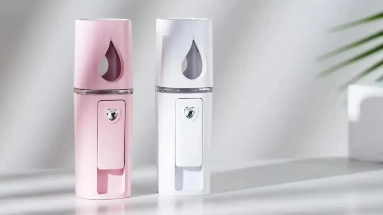 Nano Facial Mister Portable Mist Sprayer with Mirror Mini Cool Mist Spray for Skin Care Facial Body Moisturized