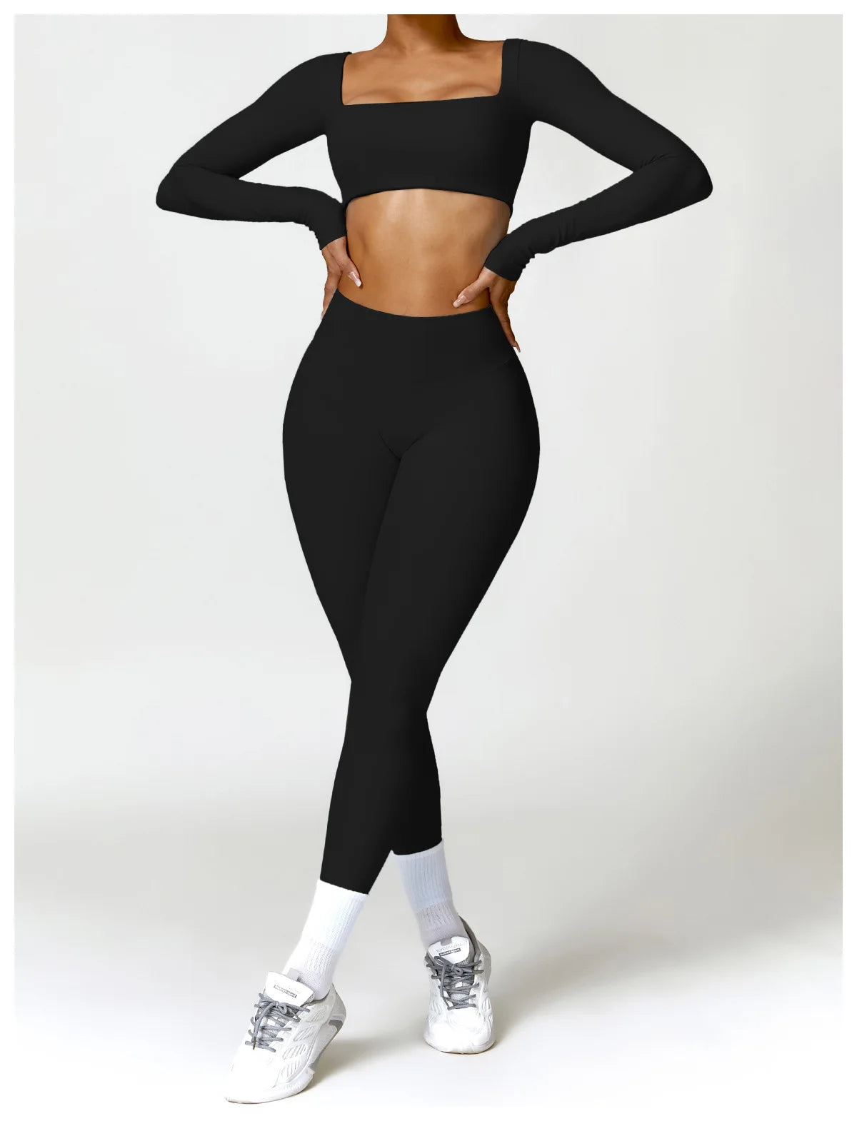 Summer 2PCS Yoga Suit Sports Set Women Quick-Dry Gym Set Women Tracksuit Running Workout Long Sleeve Sports Shirt Yoga Clothing