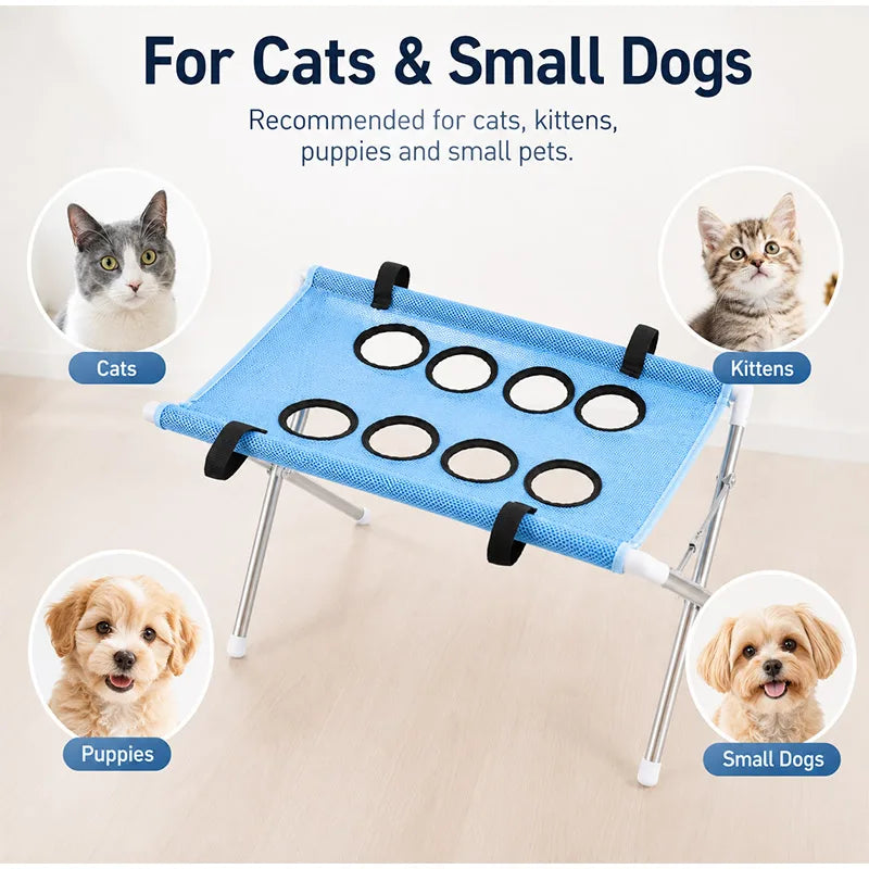 Pet Grooming Bed Portable Detachable Pet Bath Hammockstand Soft Breathable Mesh Support Rack Pet Drying For Cats And Small Dogs