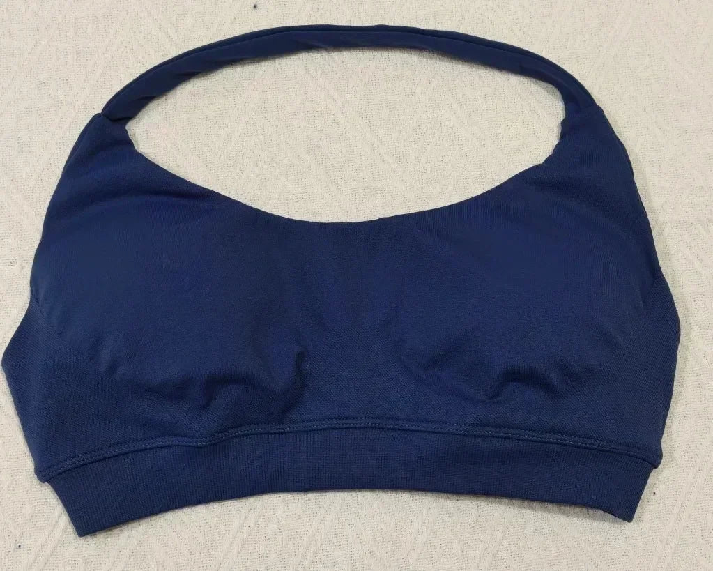 KEEP THAT PUMP Strappy Sports Bra With Logo High Support Womens Yoga Seamless Workout Top Elasticity Fitness Running Gym Bras