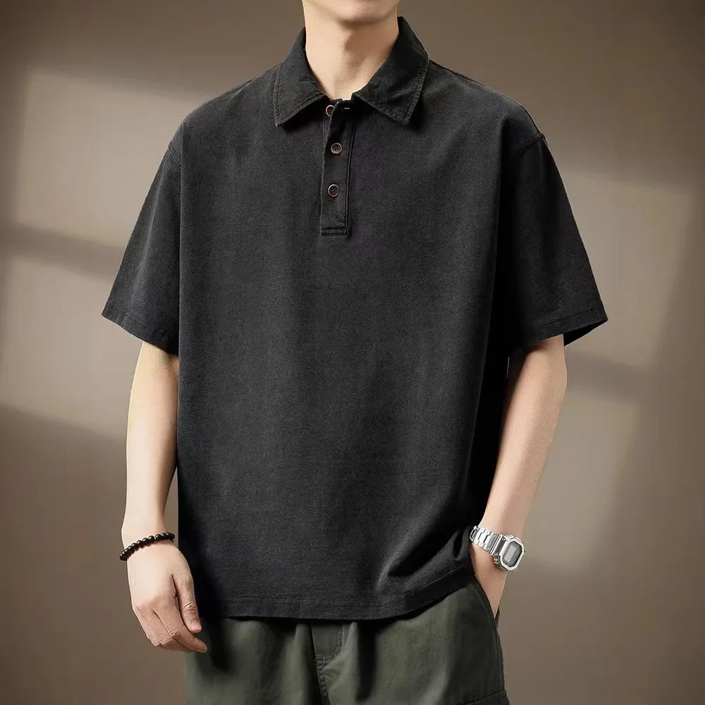 American Style Denim Summer Polo