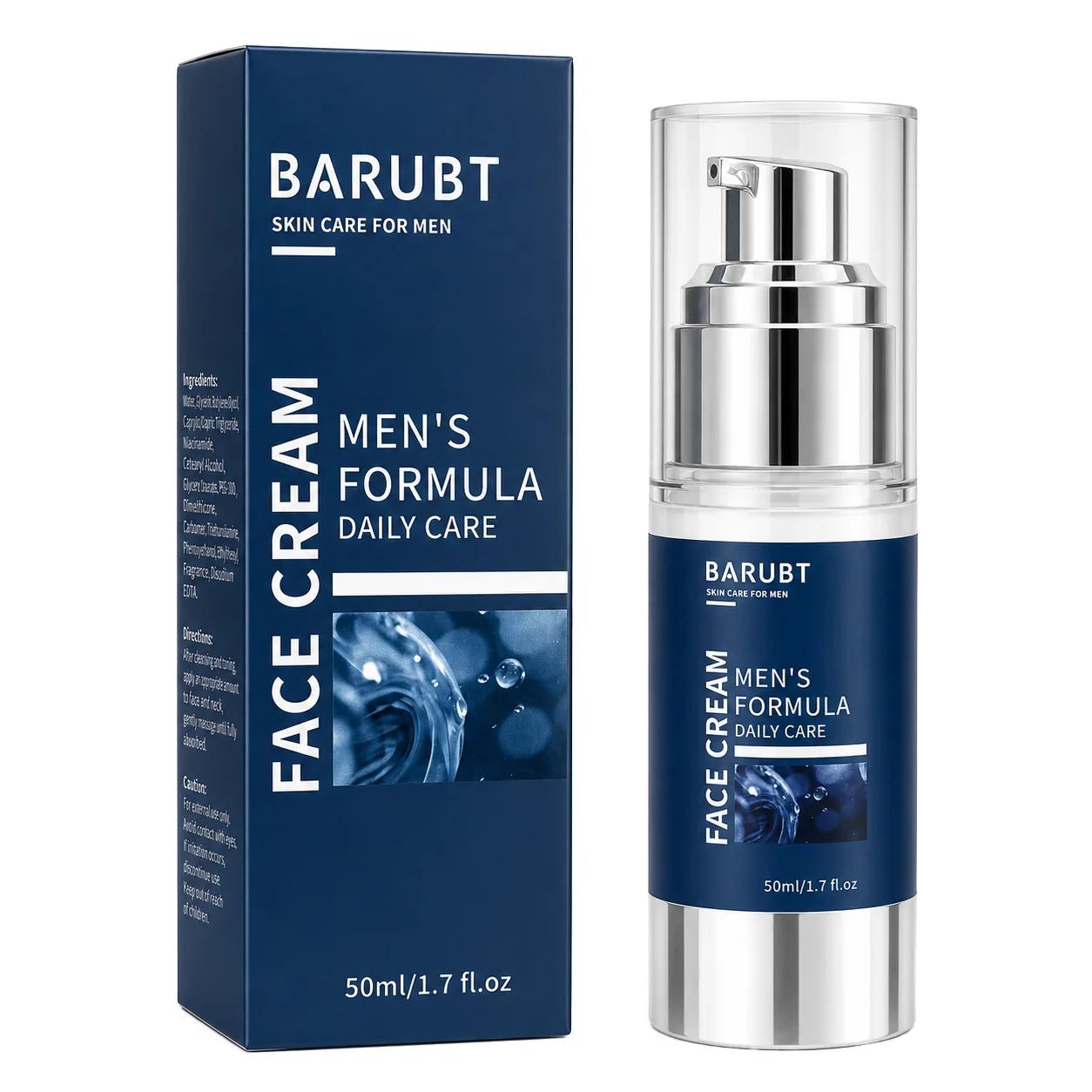 BARUBT Men's Moisturizing Cream 50ml Moisturizing Facial Skin Care Oil Control Moisturizing Autumn and Winter Men's Face Cream