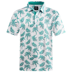 Hawaiian Print Streetwear Polo Shirt