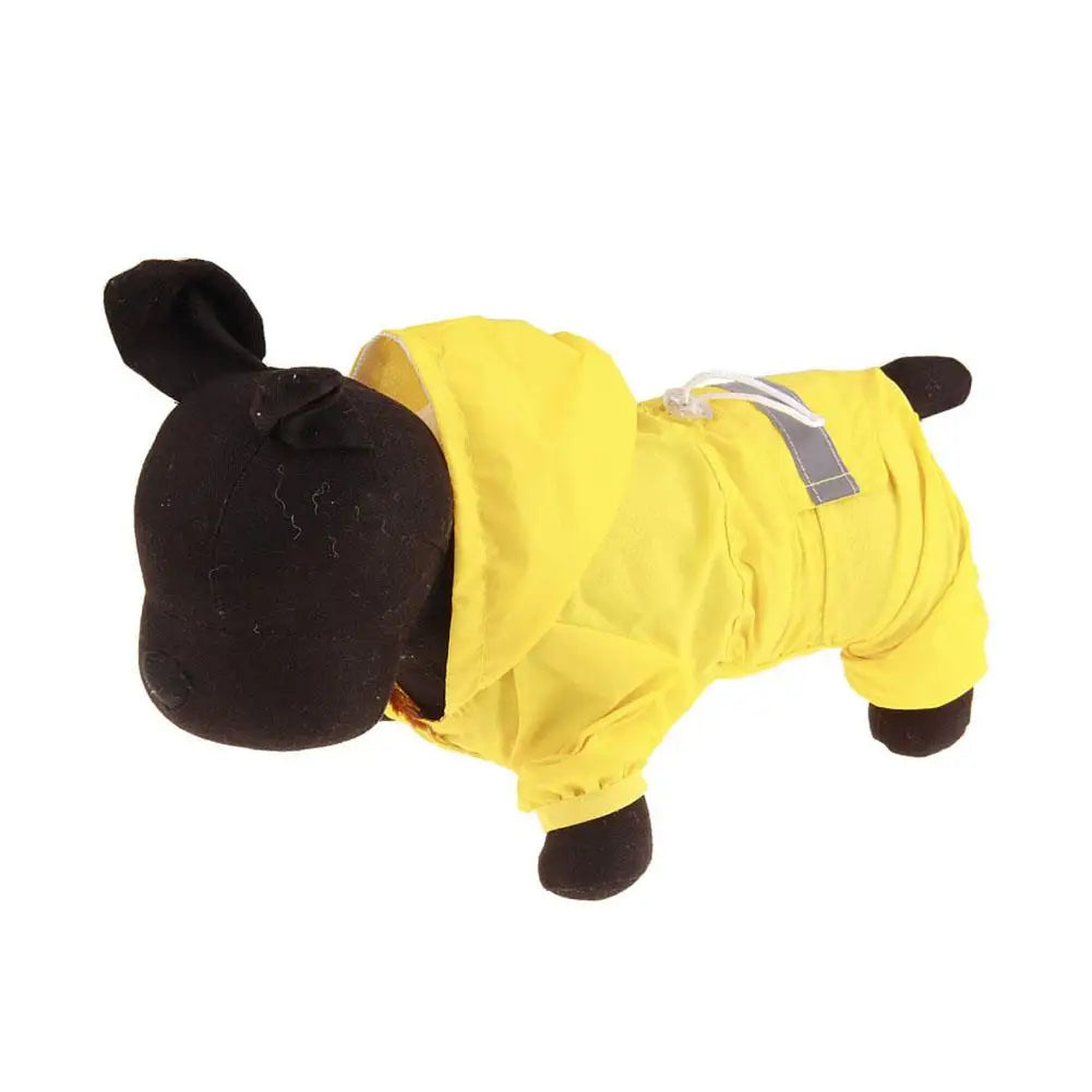 Pet Dog Raincoat Waterproof Puppy Cat Rain Coat Jacket Hooded Outdoor Rainwear Jumpsuit Clothes Small Medium Dogs Apparel