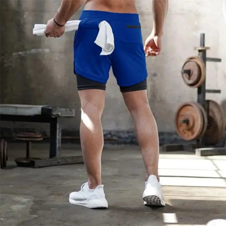 Camo Running Shorts Men Gym Sports Shorts 2 In 1 Quick Dry Workout Training Gym Fitness Jogging Short Pants Summer Men Shorts