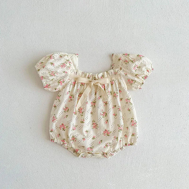 Floral Summer Baby Girl Romper
