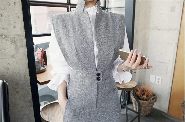 Elegant Sleeveless V-Neck Midi Dress