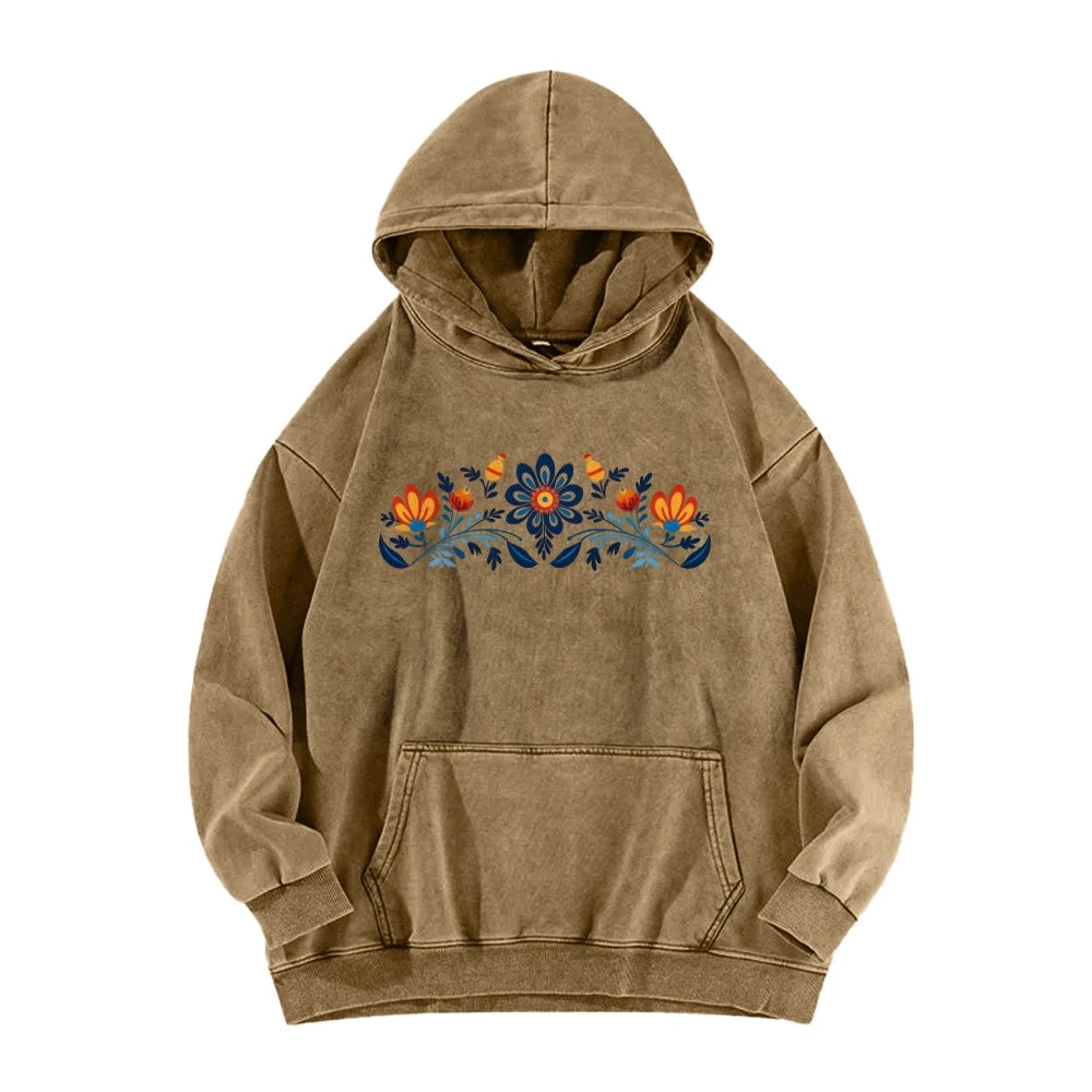 Washed Graphic Oversized Hoodie Women