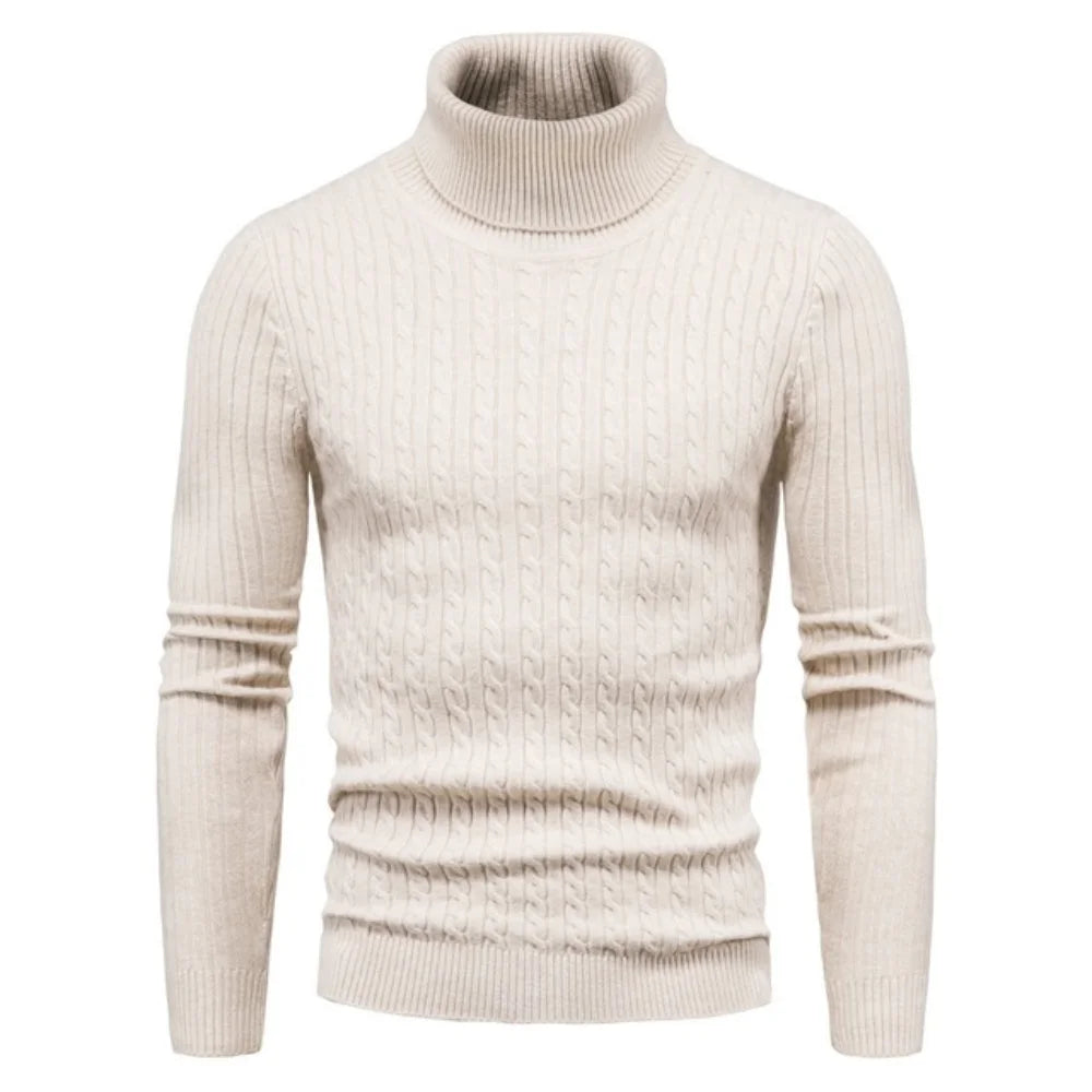 Slim Turtleneck Knit Pullover