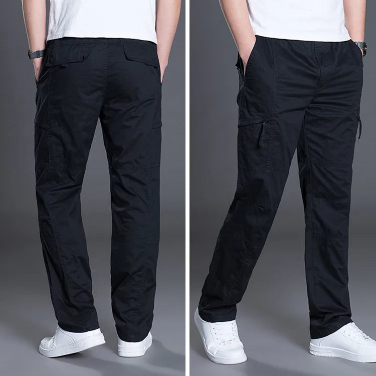Relaxed Straight Casual Cotton Pants