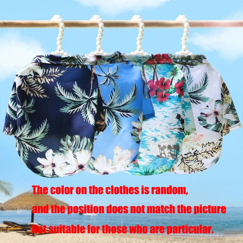 Hawaiian Beach Print Dog Shirt