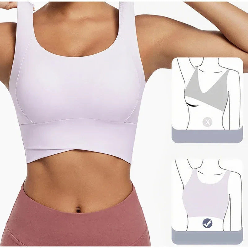 High Impact Sports Bras For Women High Support Padded Sports Bra Workout Fitness Crop Top For Women Racerback Bra For Yoga