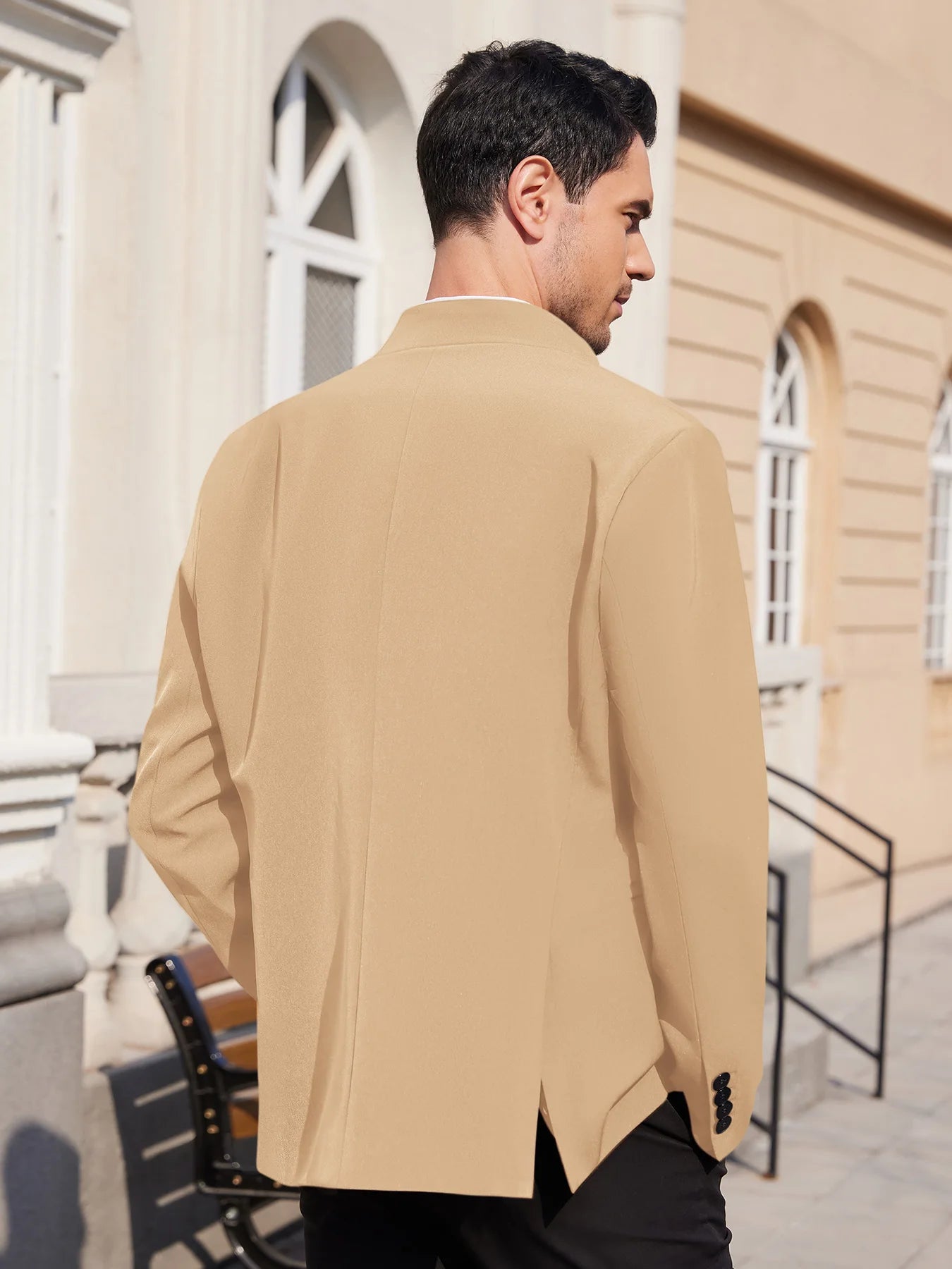 Men’s Lightweight Stand-Collar Casual Blazer