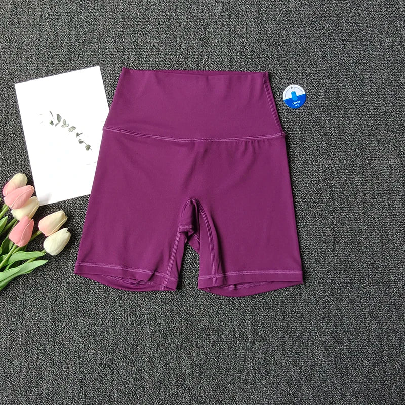 High Waist Naked Feeling Yoga Shorts for Women Fitness Running Shorts Cycling Sports Leggings Summer Workout Gym Running Shorts