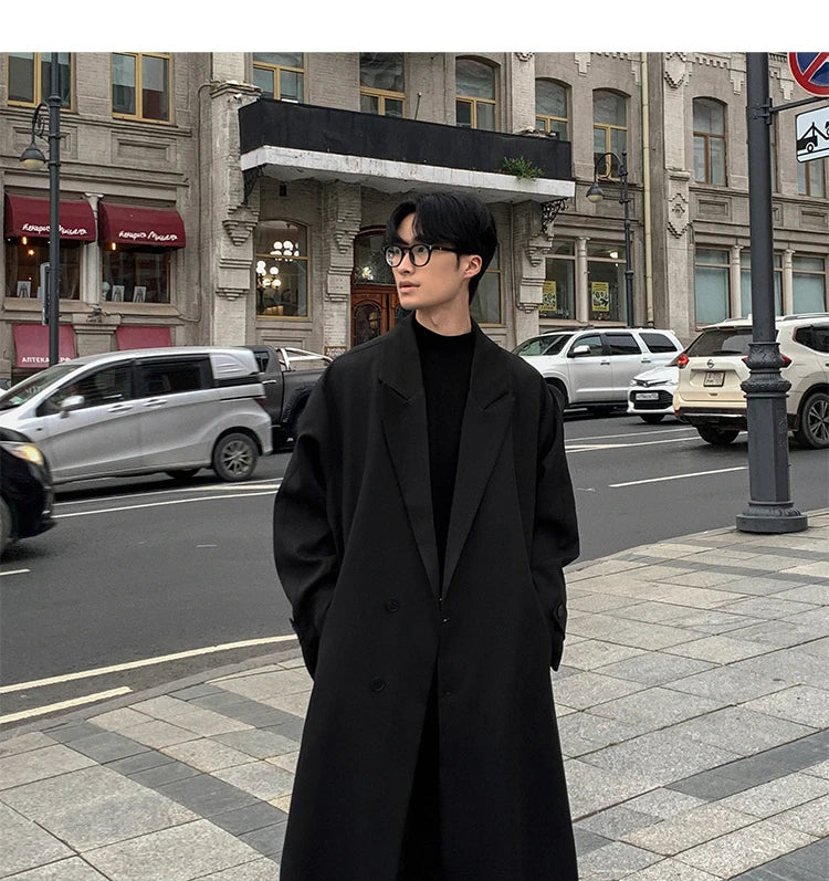 Korean Inspired Long Windbreaker