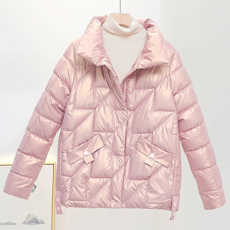 Glossy Winter Cotton Padded Parka