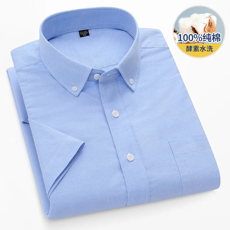 Oxford Cotton Short Sleeve Shirt