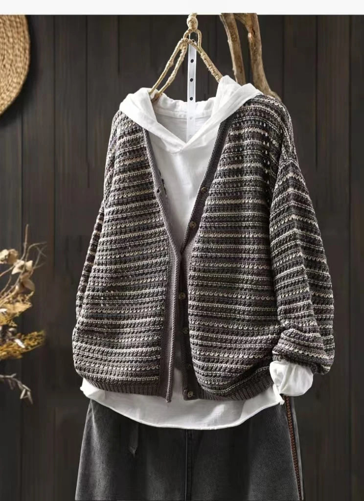 Loose Knit Winter Cardigan Sweater