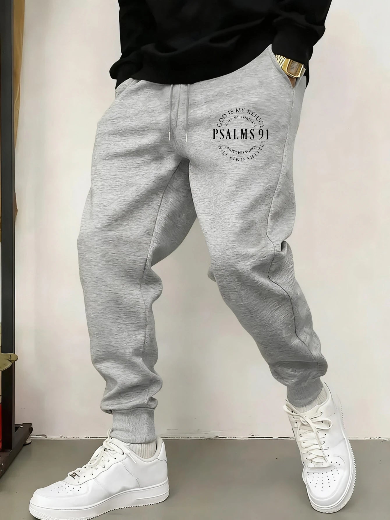 Men & Women Jogger Pants, Tapered Leg Loose Elastic Cuffs Sports Trousers, Warm Casual Sportswear For Winter Gym Fitness