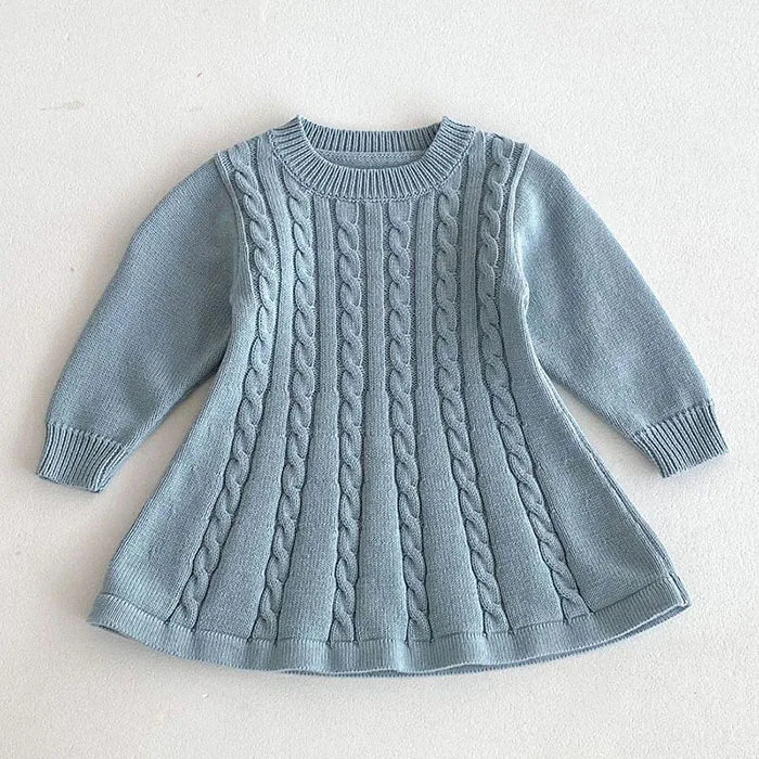 Knitted Princess Party Girls Dress