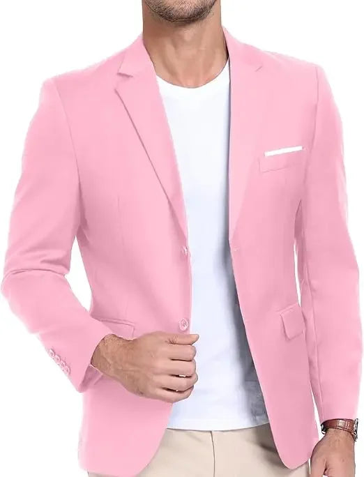 White Formal Men Suit Blazer