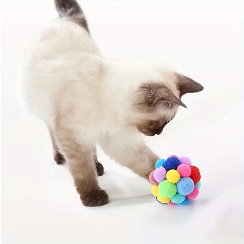 Colorful Woolen Bell Ball Toy