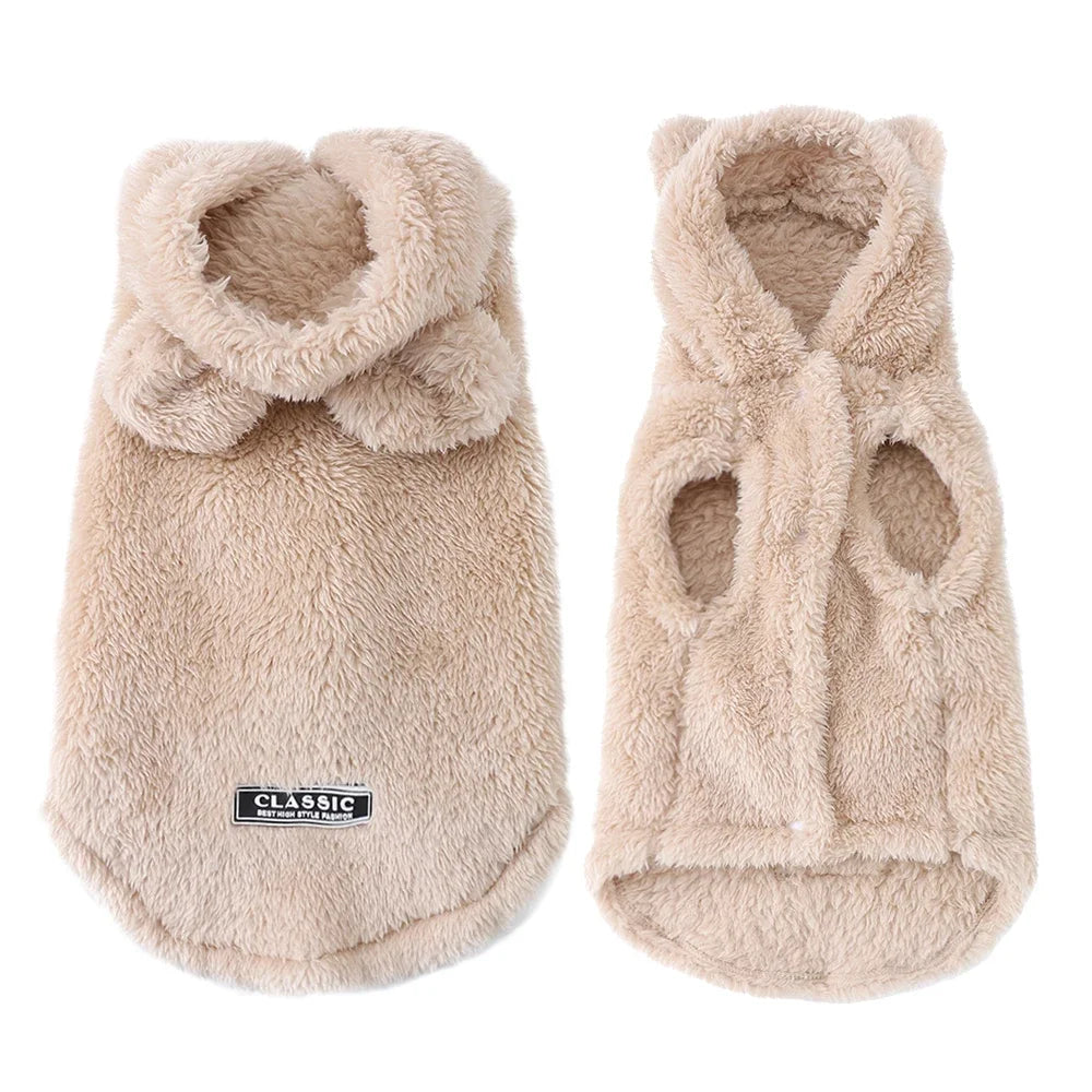 Cozy Fleece Pet Hoodie Coat