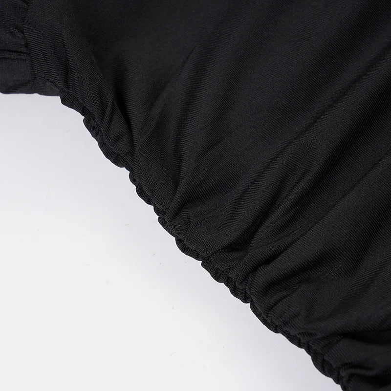 Elegant Black Turtleneck Tee Women