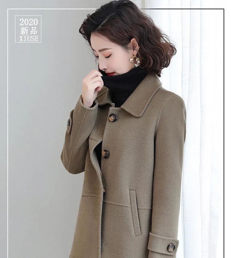 Short Woolen Casual Autumn Coat