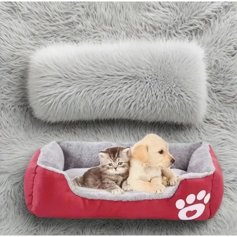 Pet Large Dog Bed Warm House Sleeping Bed Long Hair Plush Cat Dog Mat Warm Cushion Washable Soft Kennel Bed for Indoor Pets