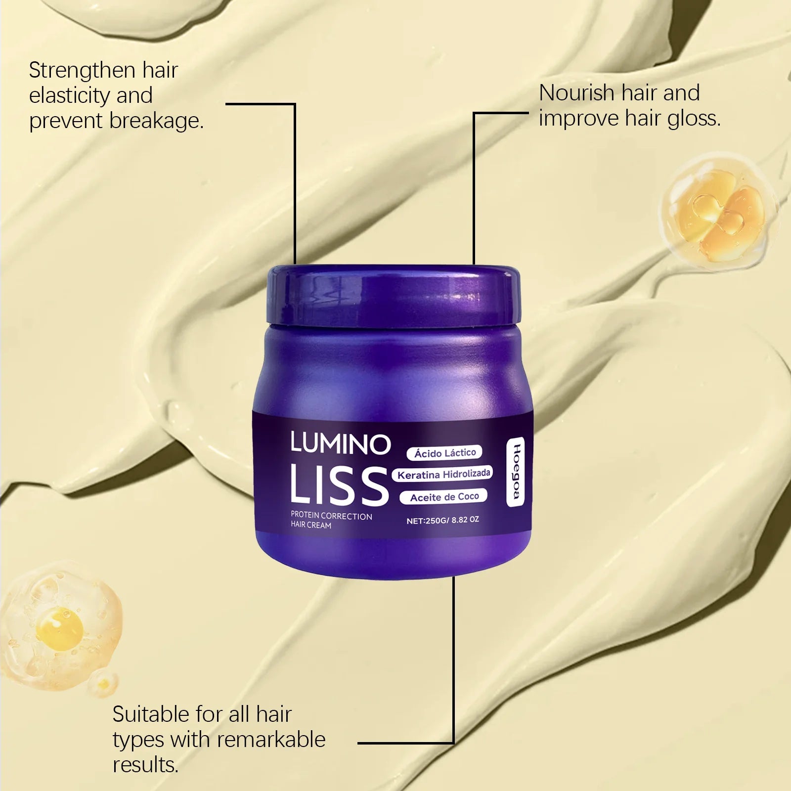 Keratin Hair Straightening Cream Reduce Dry Frizzy Damaged Hair Care Restore Soft Smooth Shiny Moisturizing Hair Conditioner