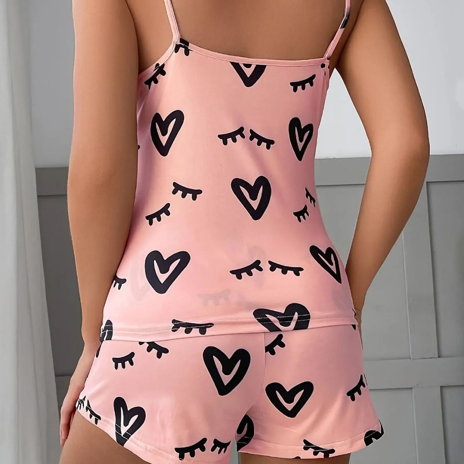Heart Print Summer Pajama Set