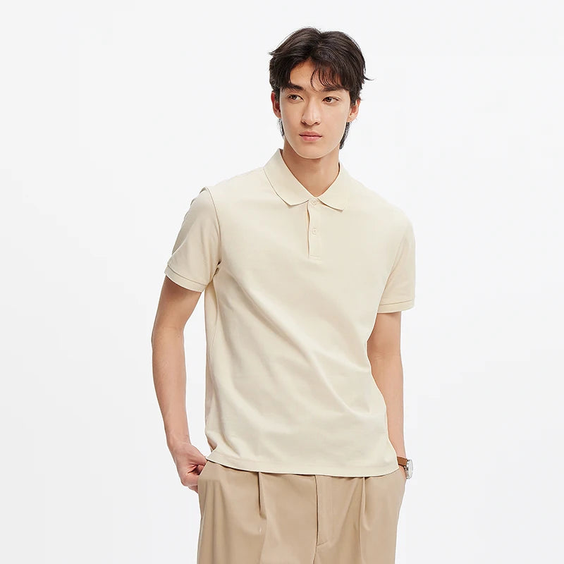 Semir Polo Shirt Men Moisture Wicking Solid Color Short Sleeve T-Shirt 2025 Summer New Slim Fit Top for Active Wear