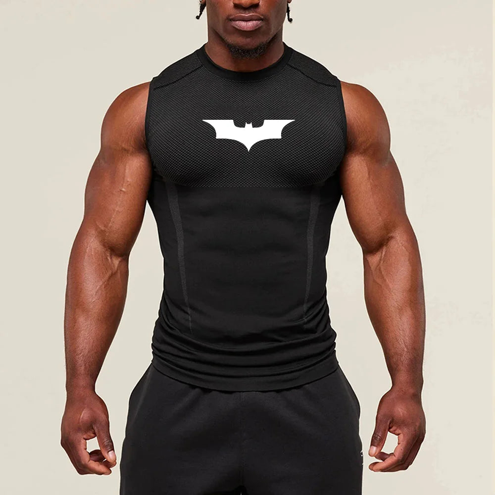 Men's Quick Dry Sport Vest Summer Training Tanktop Sleeveless Gym Workout Fitness Tops Running Tee for Active Men