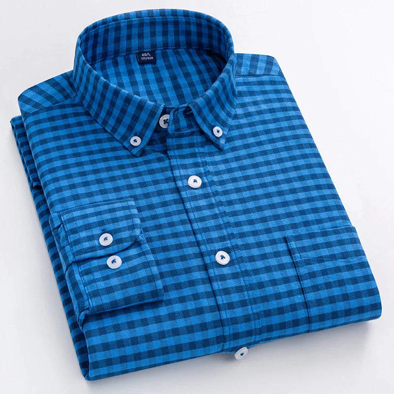 Vertical Striped Oxford Cotton Shirt